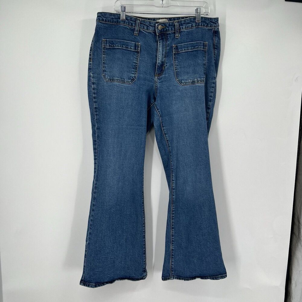 Universal Thread 16R Flare Jeans 36” High-Rise Stretchy Boho Festival Hippie